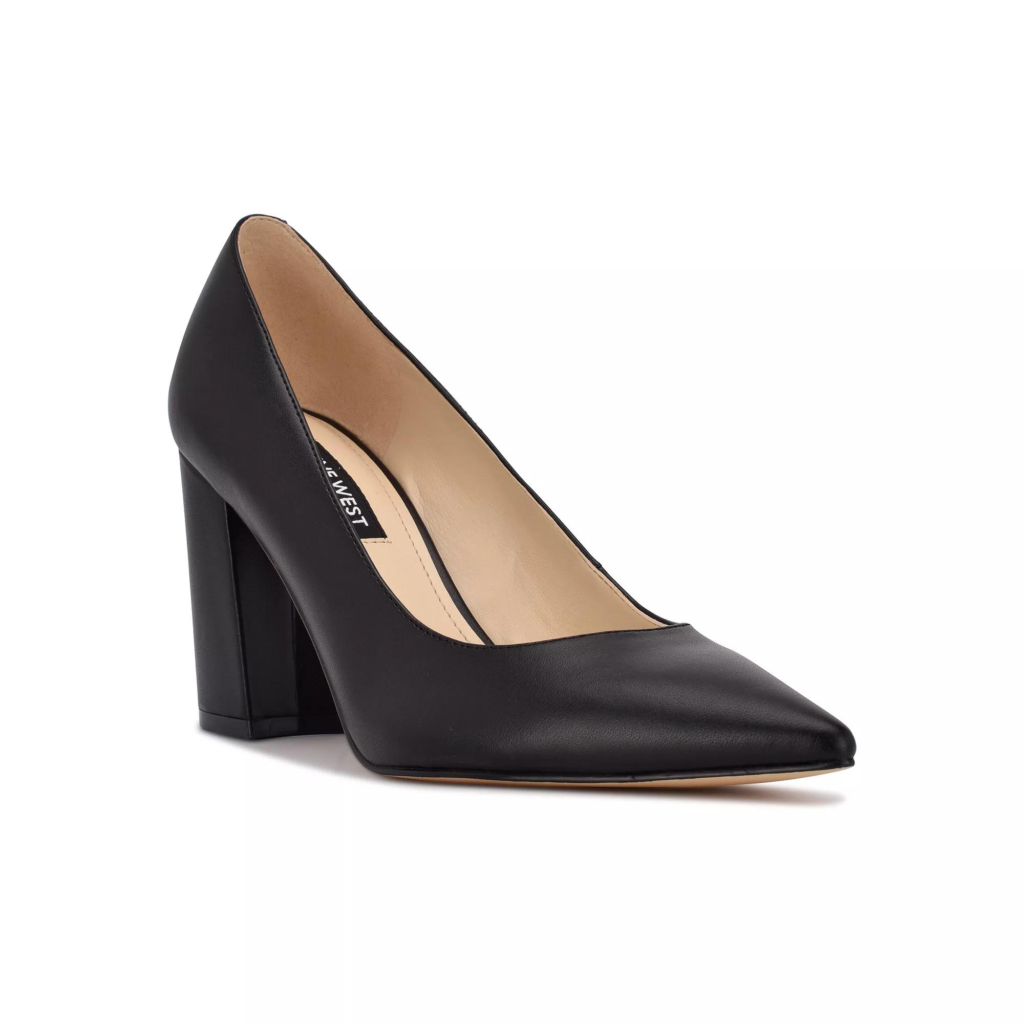 Nine West Cara Women's Block Heel Pumps, Size: 6.5 Medium, Black Product Image