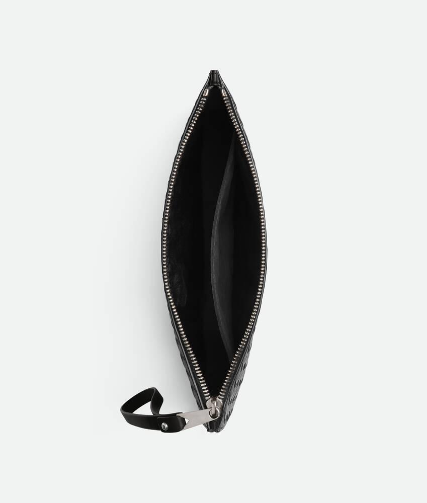 Men's Intrecciato Piccolo Standing Pouch in Black Product Image