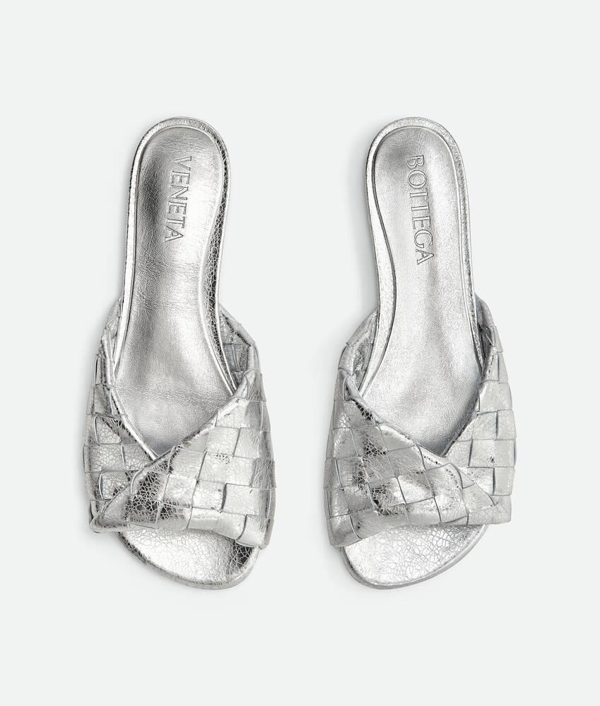 Women's Blink Flat Mule in Silver Product Image