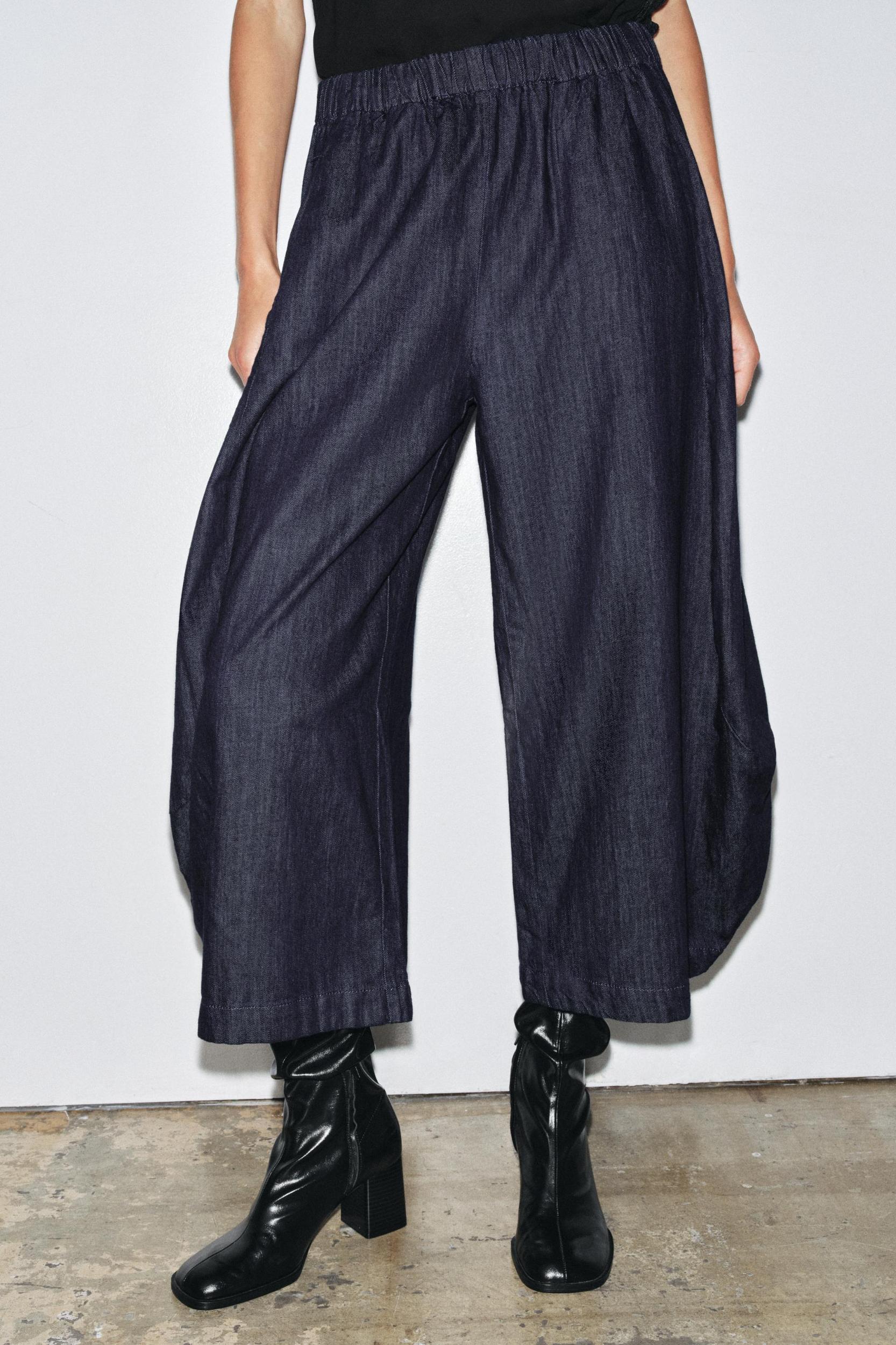 ZW COLLECTION VOLUMINOUS DENIM PANTS Product Image