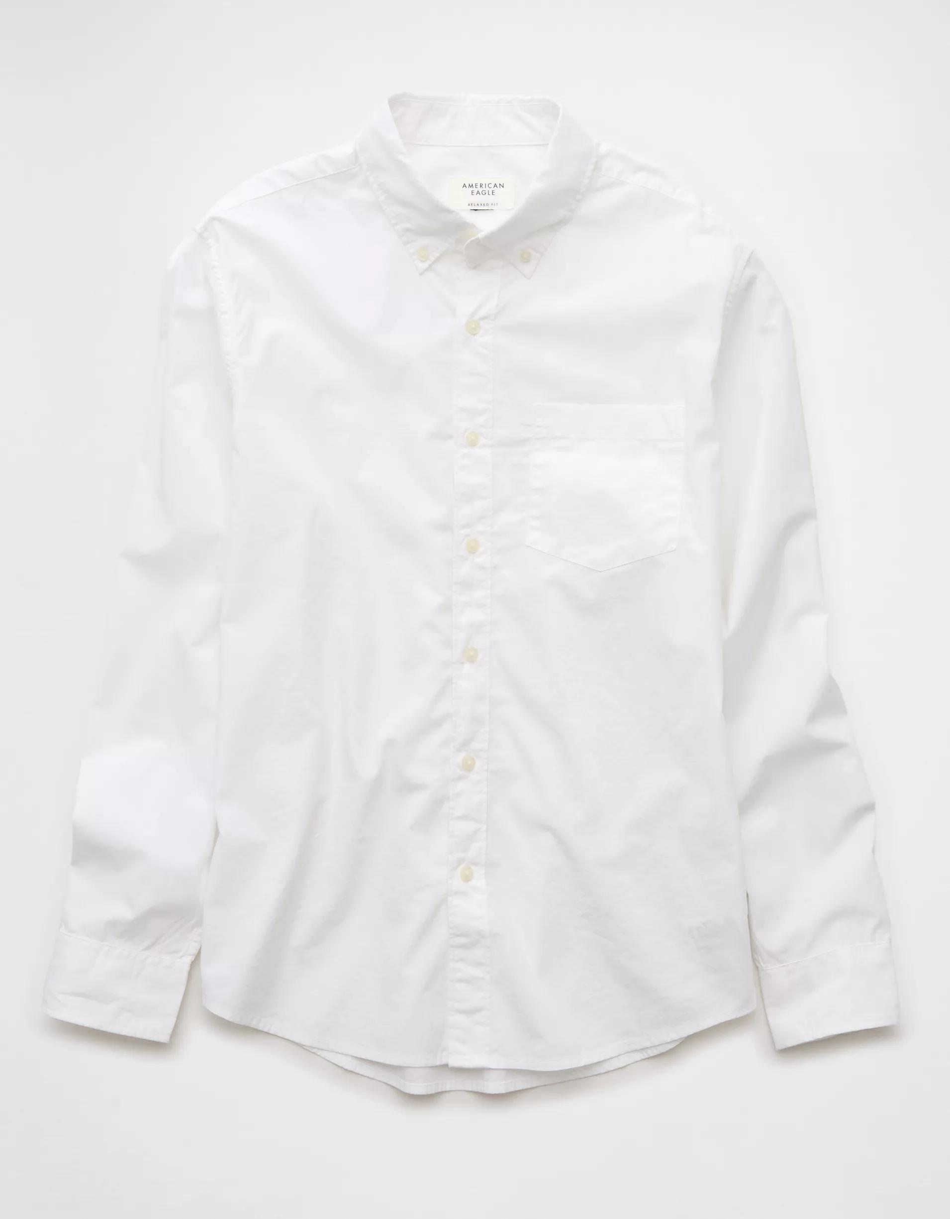 AE Everyday Poplin Button-Up Shirt Product Image