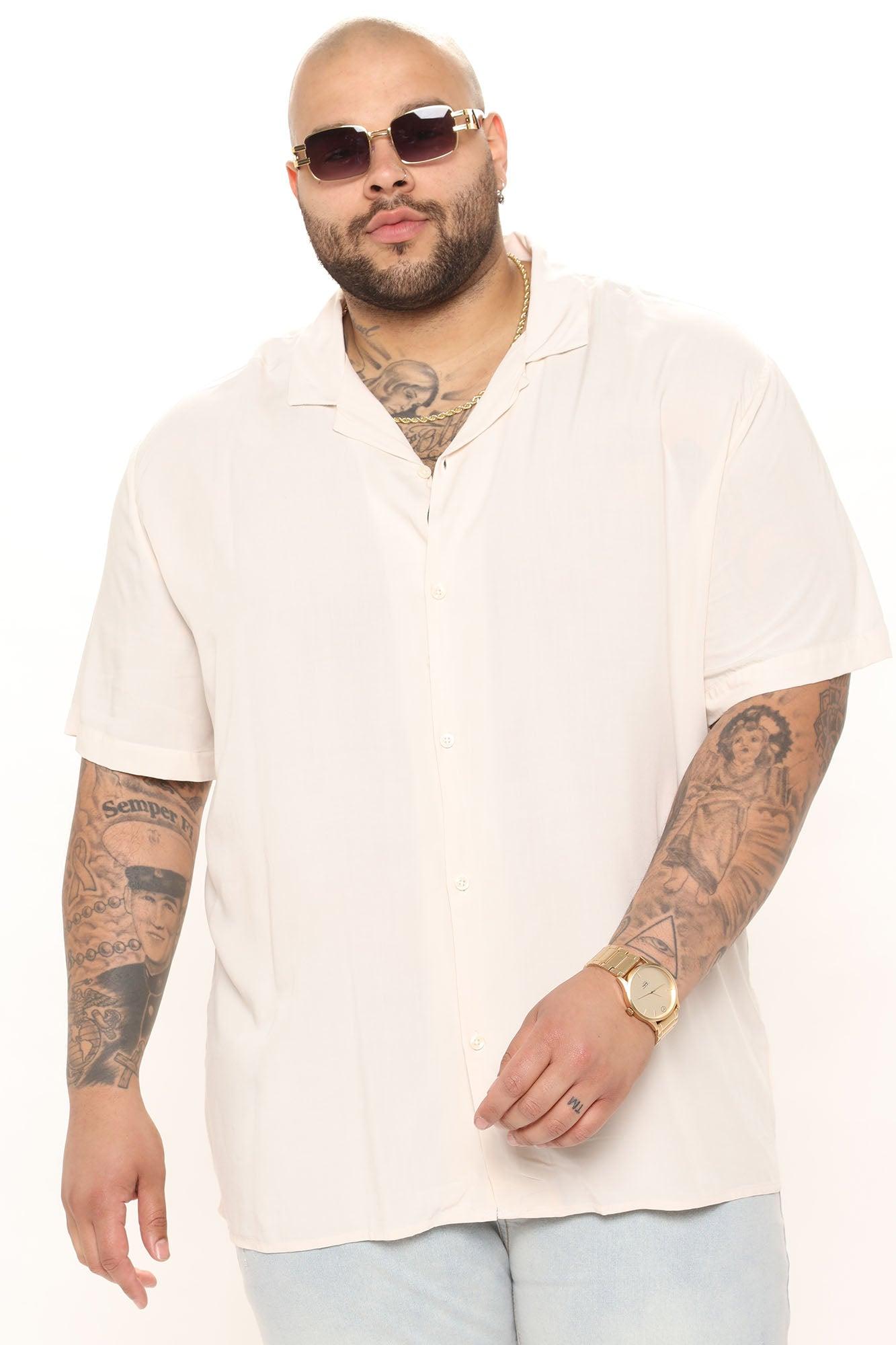 Dawson Relaxed Short Sleeve Cuban Collar Shirt - OffWhite Product Image