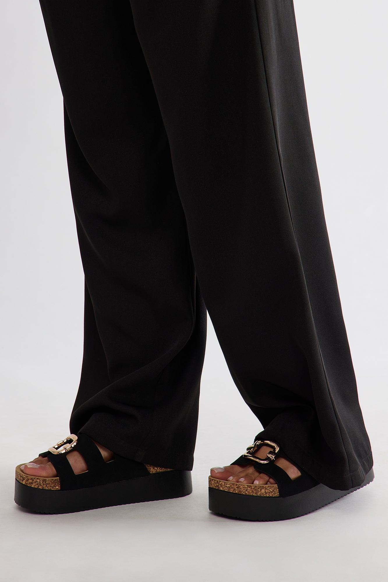 Calvin Platform Slides - Black Product Image