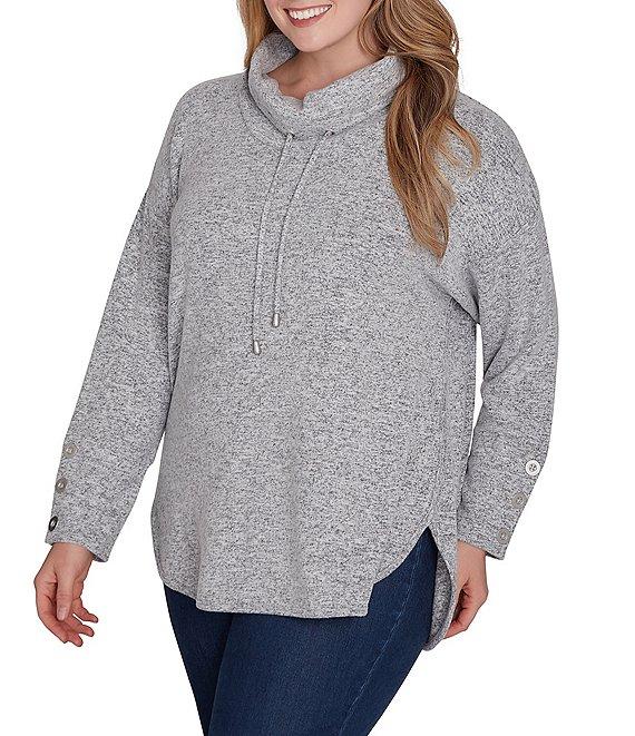 Ruby Rd. Plus Size Ultra-Soft Cowl Neck Long Sleeve Knit Sweater Product Image