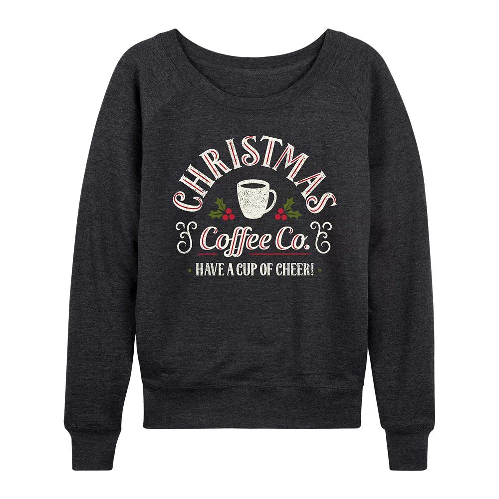 Women's Christmas Coffee Co. French Terry Long Sleeve Tee,  Product Image