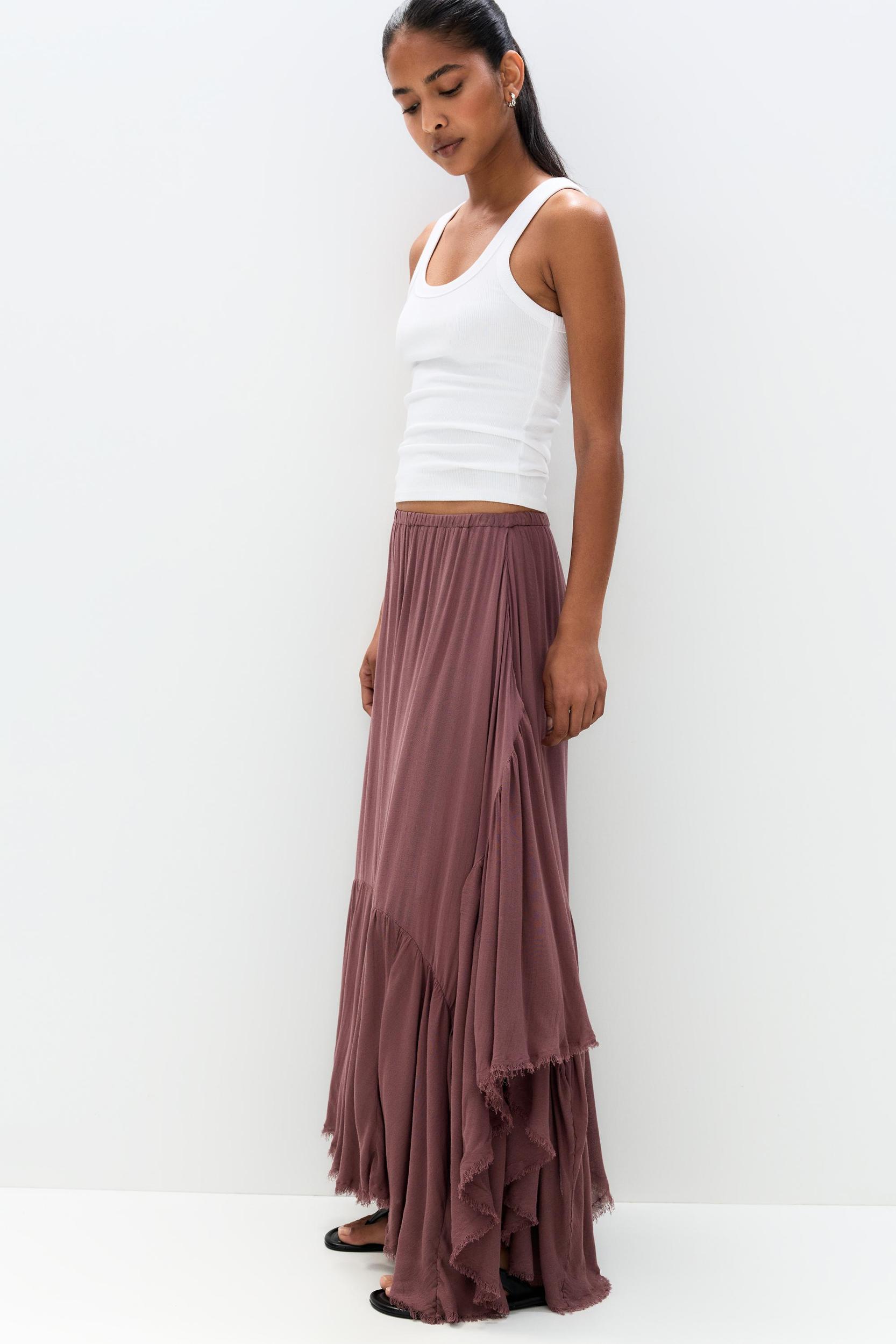 Asymmetric midi skirt Product Image