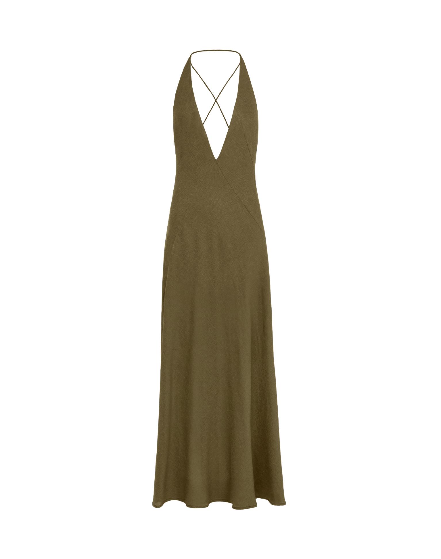 Marbella Long Dress - Evergreen Product Image