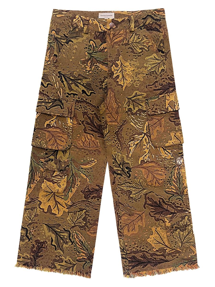 Mens The Beginning Is The End Camouflage Jacquard Cargo Pants Product Image