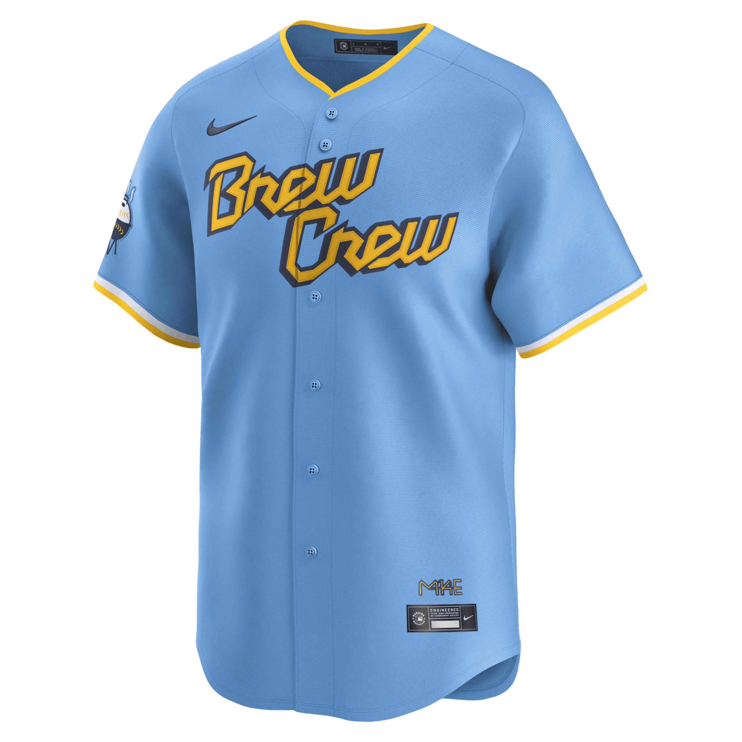 Christian Yelich Milwaukee Brewers City Connect Nike Men's Dri-FIT ADV MLB Limited Jersey Product Image