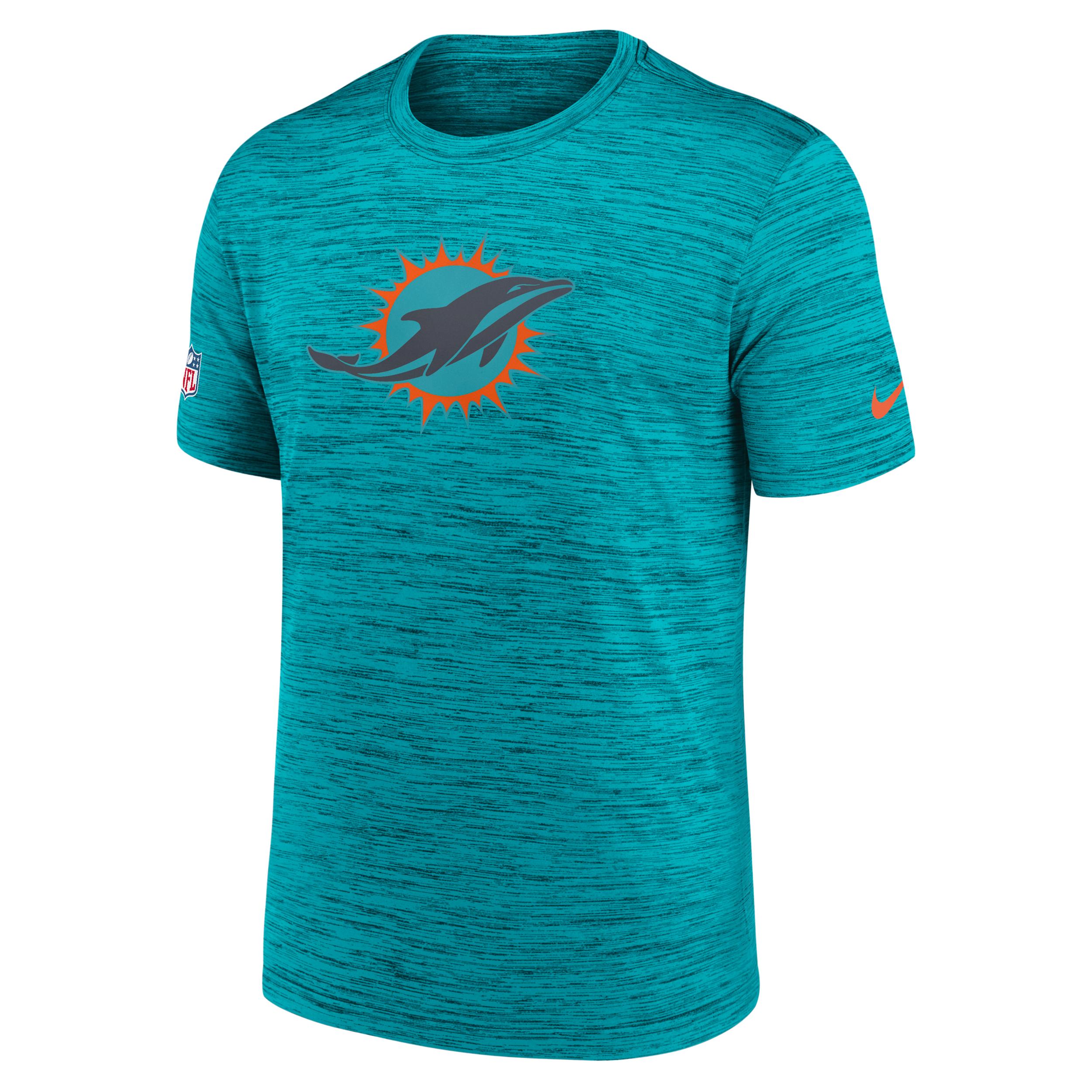 Miami Dolphins Velocity Nike Mens Dri-FIT NFL T-Shirt | NKPQ3GT9P-KMR Product Image
