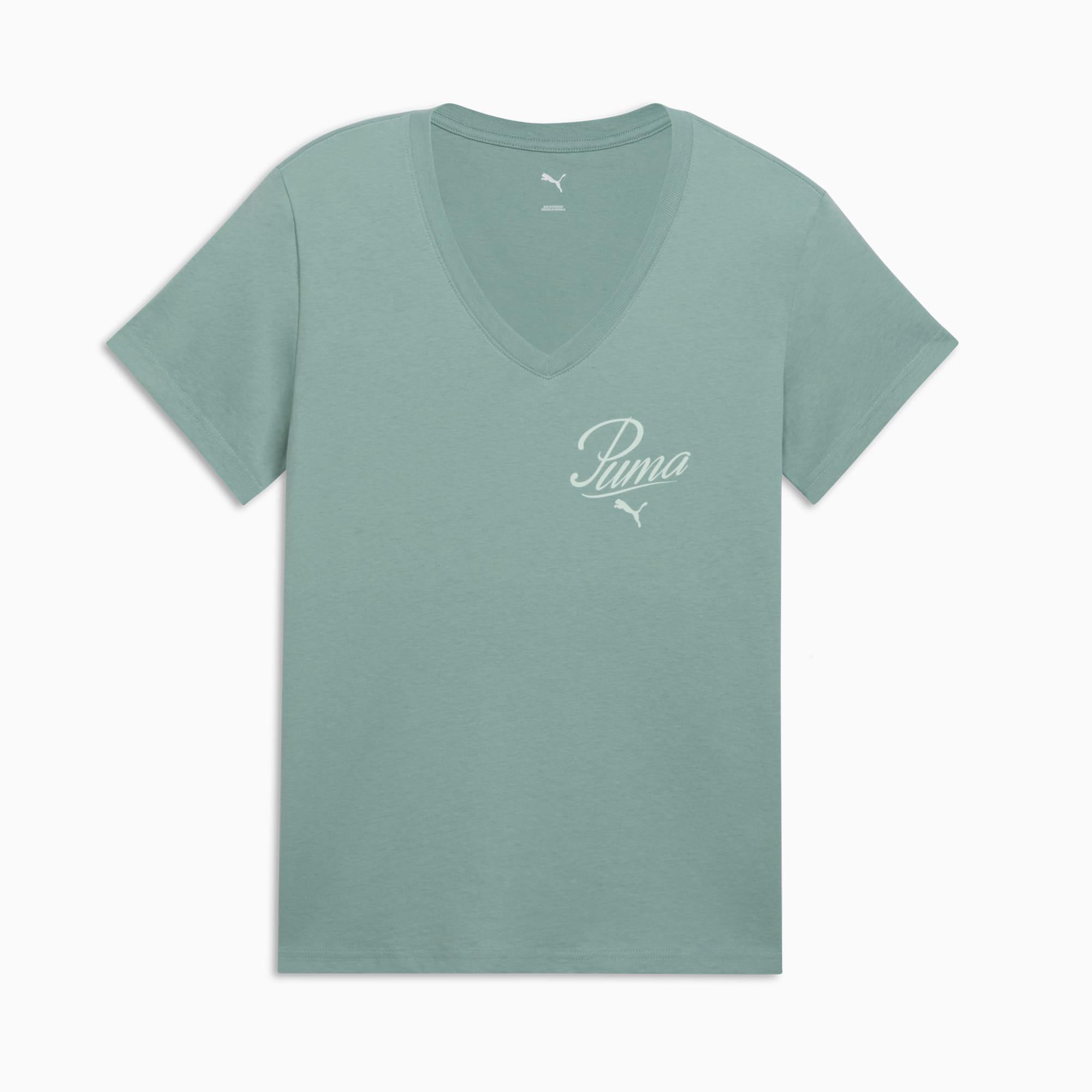 Essentials Script V-Neck Tee Women Product Image