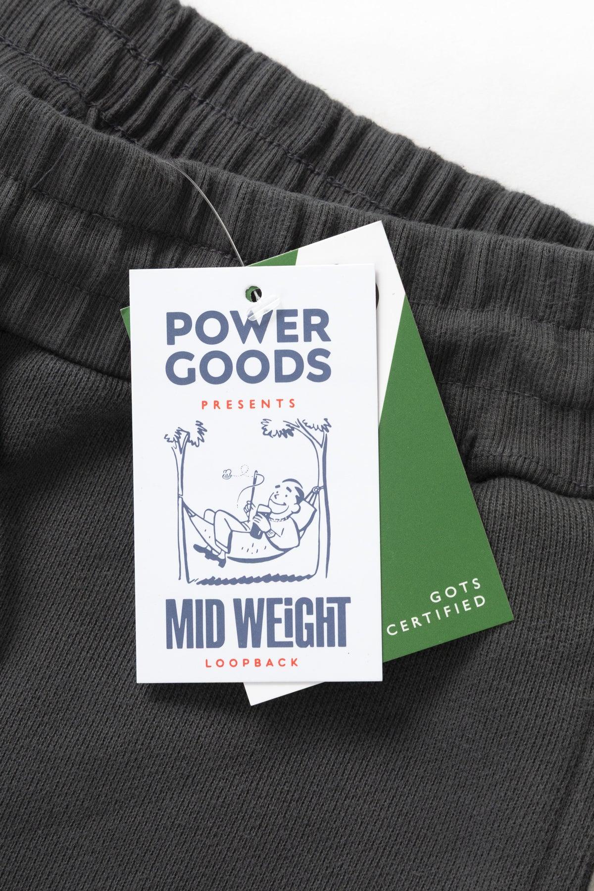Power Goods - Loopback Sweat Shorts - Washed Black Product Image