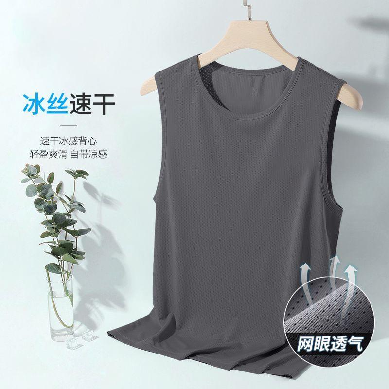 Round Neck Plain Tank Top Product Image