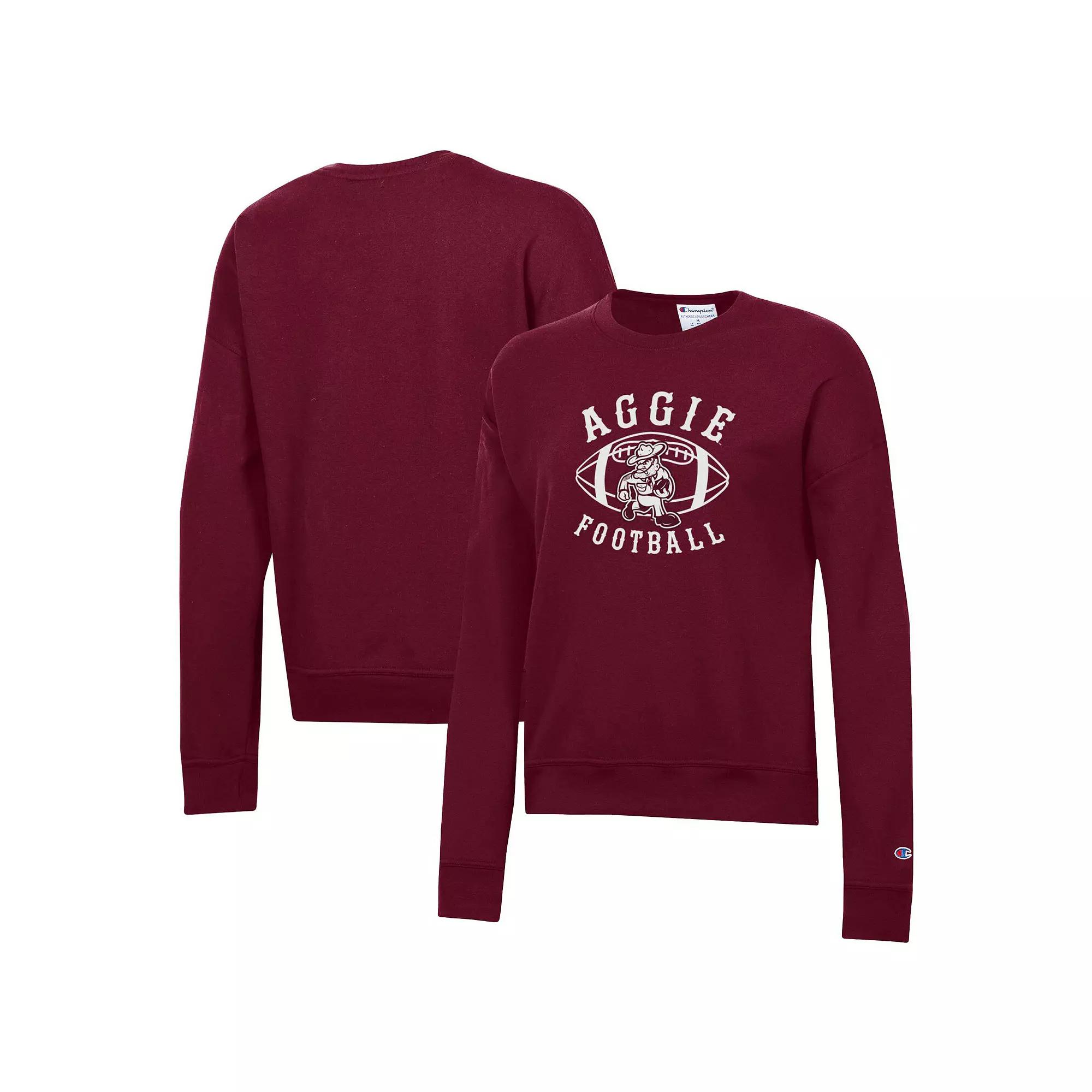 Women's Champion Maroon Texas A&M Aggies Ol' Sarge Fleece Crewneck Pullover Sweatshirt,  Product Image