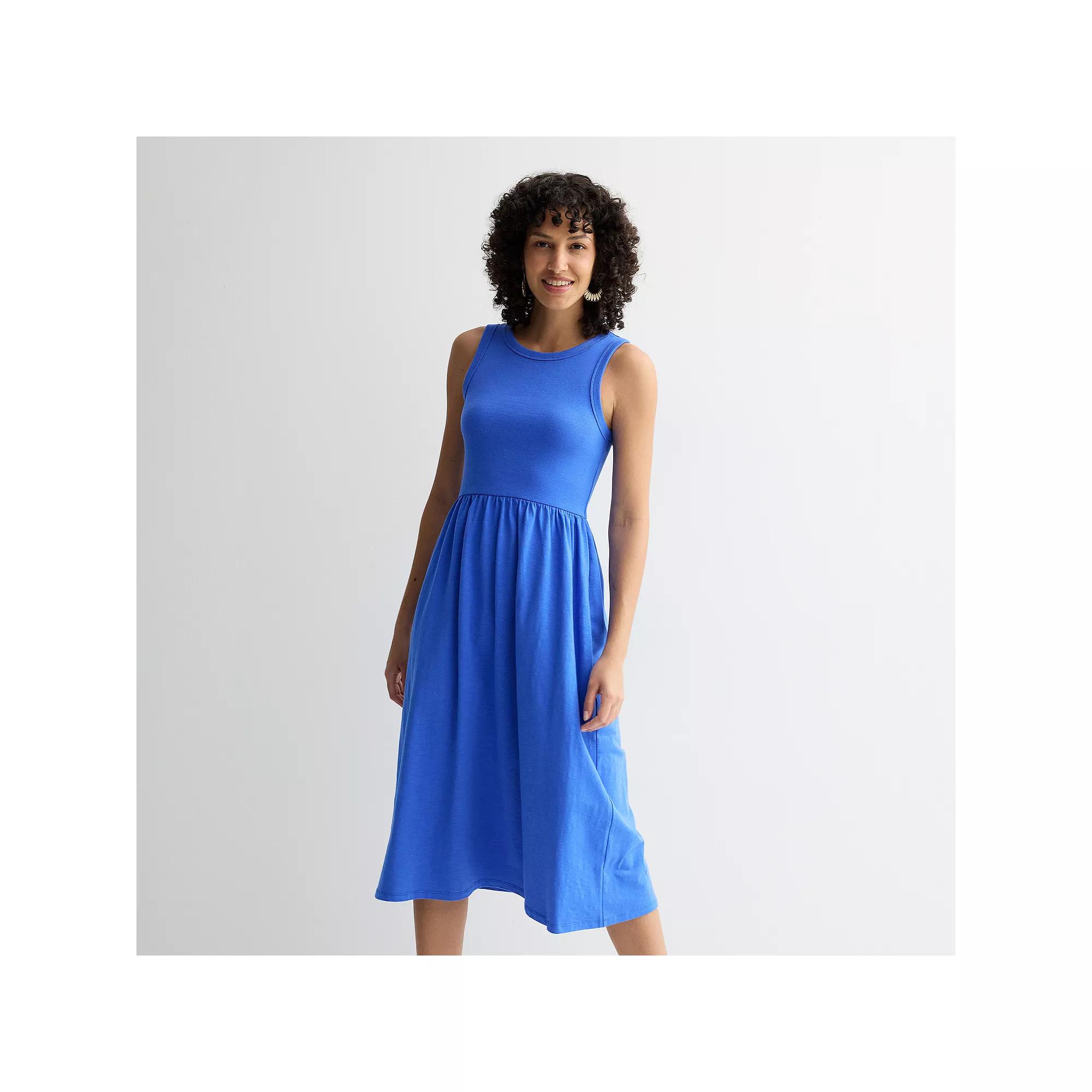 Petite Sonoma Goods For Life® Mixed Media Knit Dress, Women's, Size: Medium Petite, Hawaii Pink Product Image