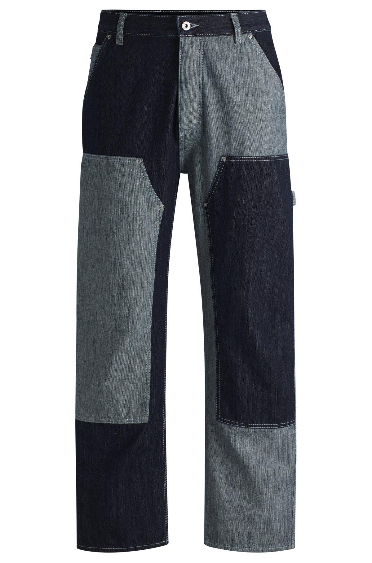 Loose-fit jeans in mixed denims Product Image