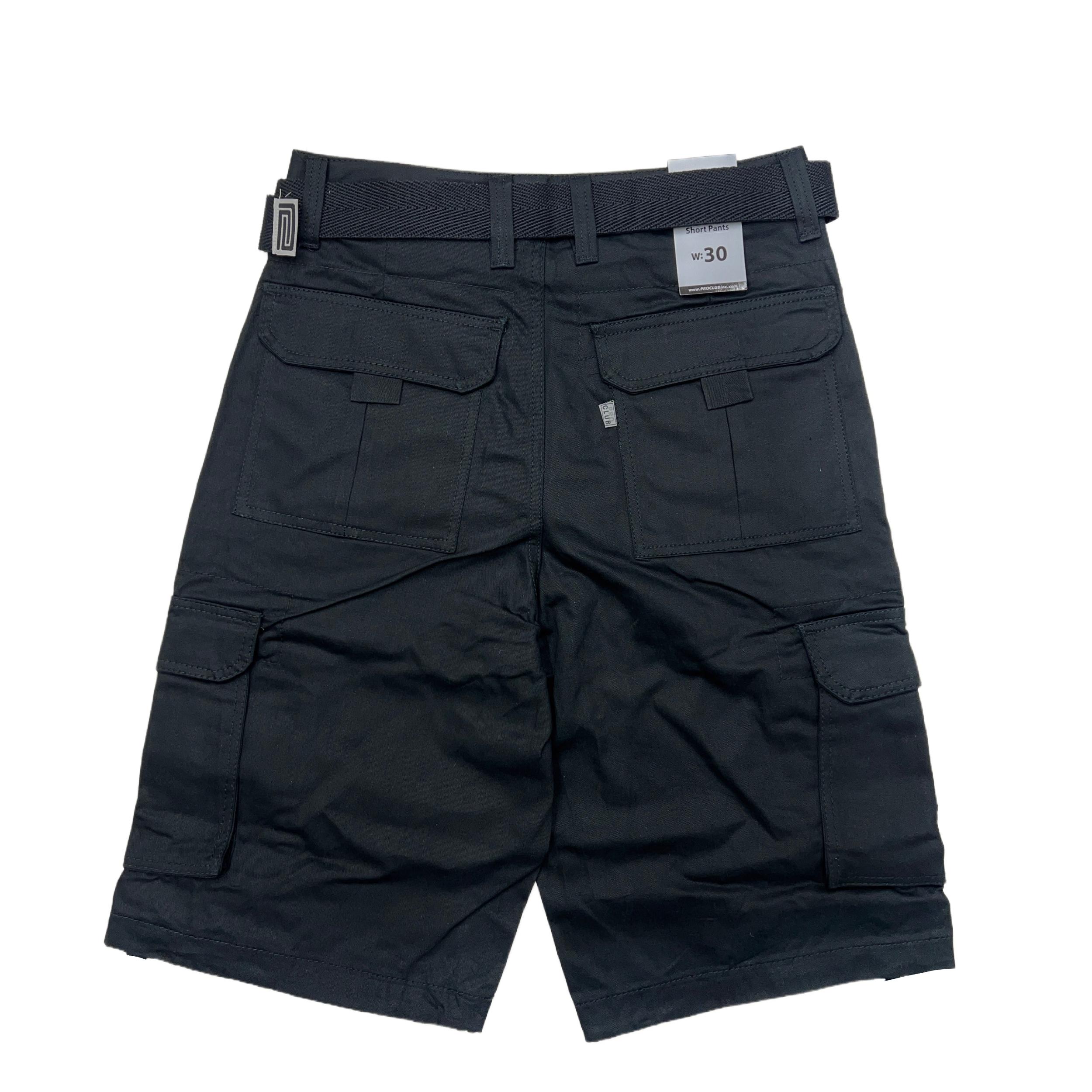 Pro Club Men's Cotton Twill Cargo Shorts With Belt Male Product Image