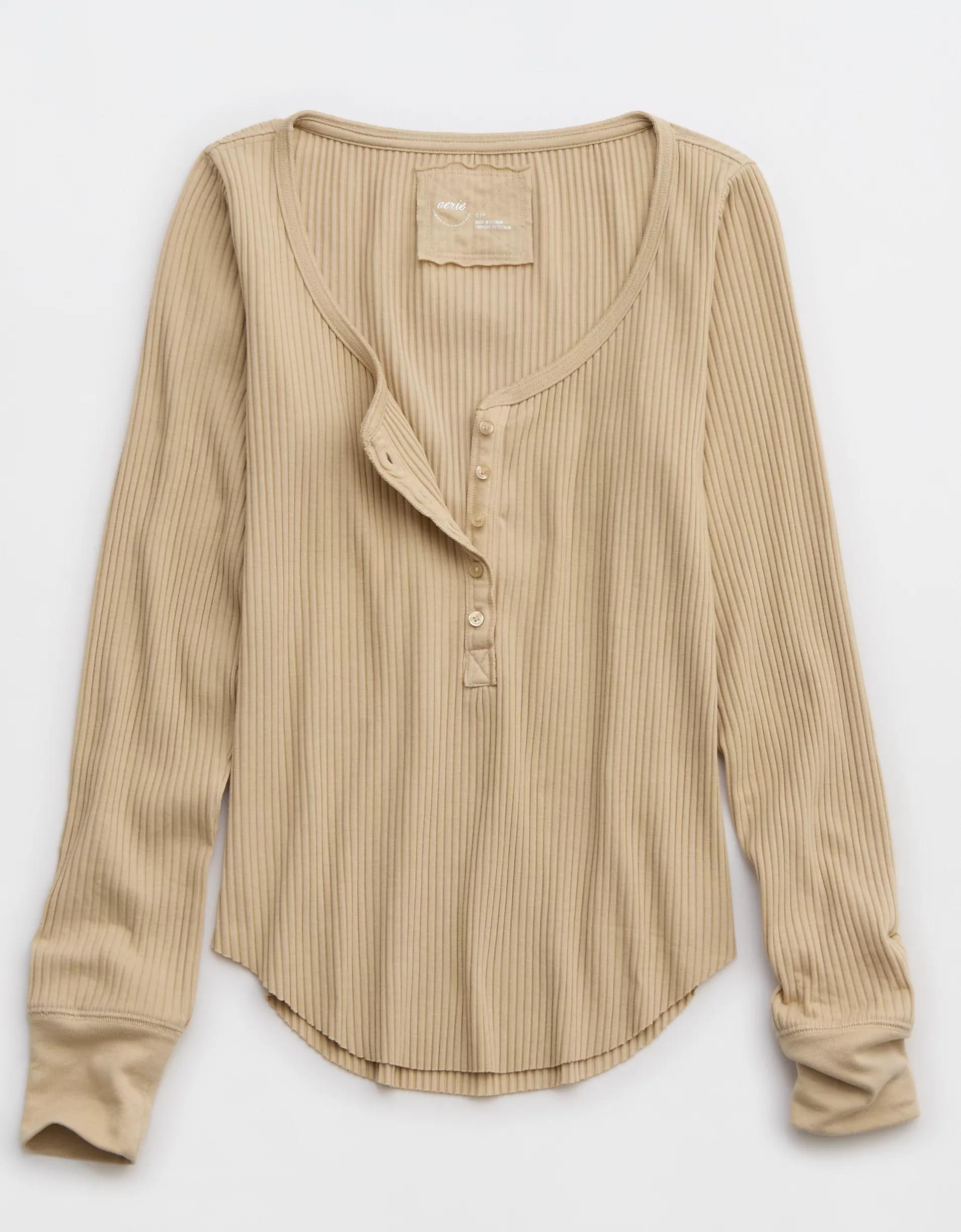 Aerie Essential Henley Layering T-Shirt Product Image
