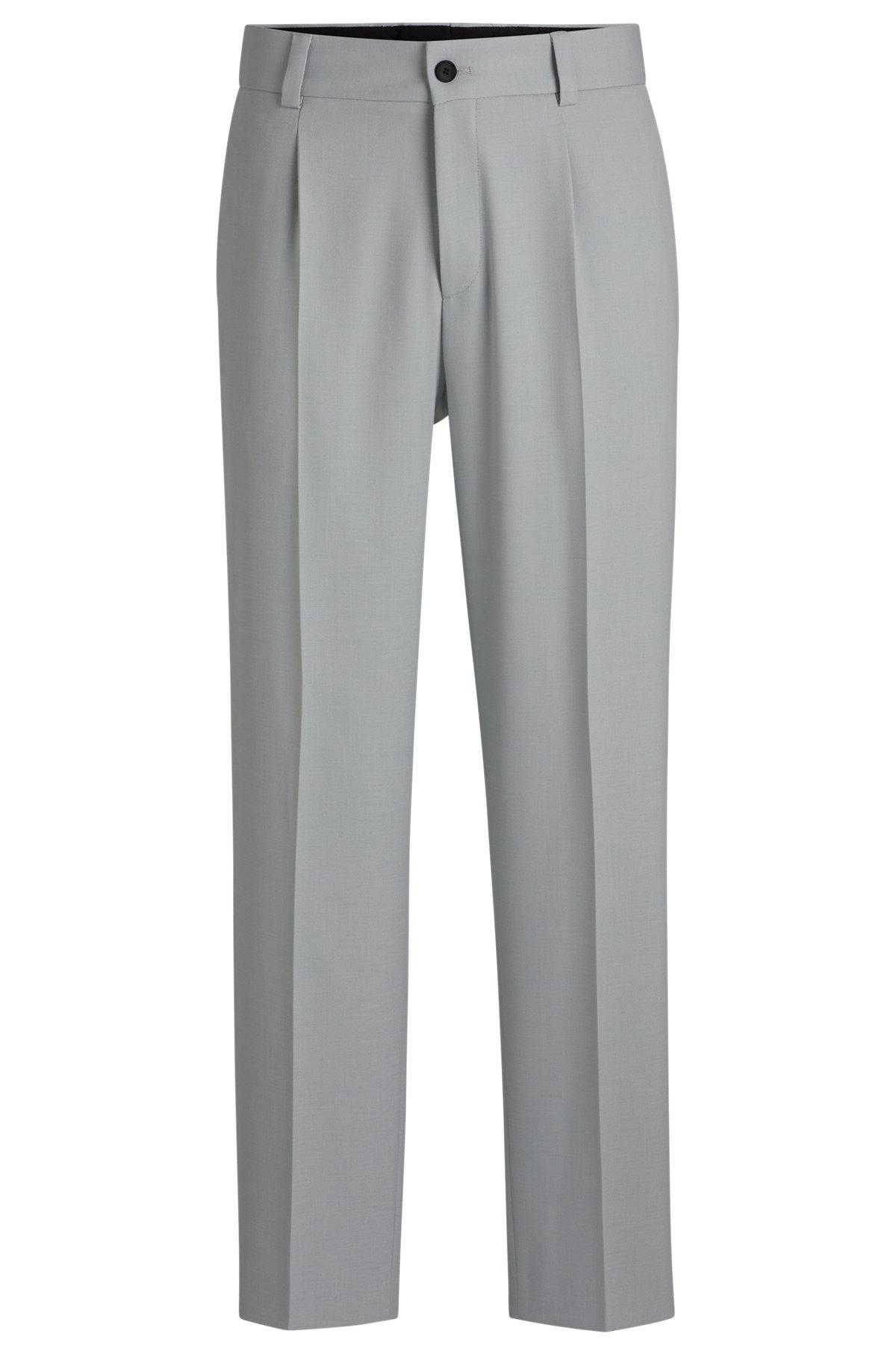 Modern-fit trousers in stretch twill with front crease Product Image