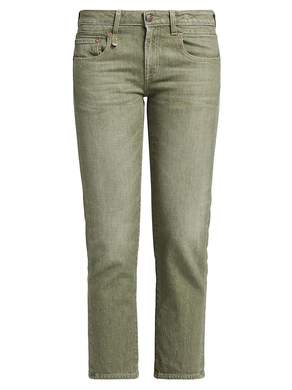 Womens Boy Straight Stretch Low-Rise Crop Jeans Product Image