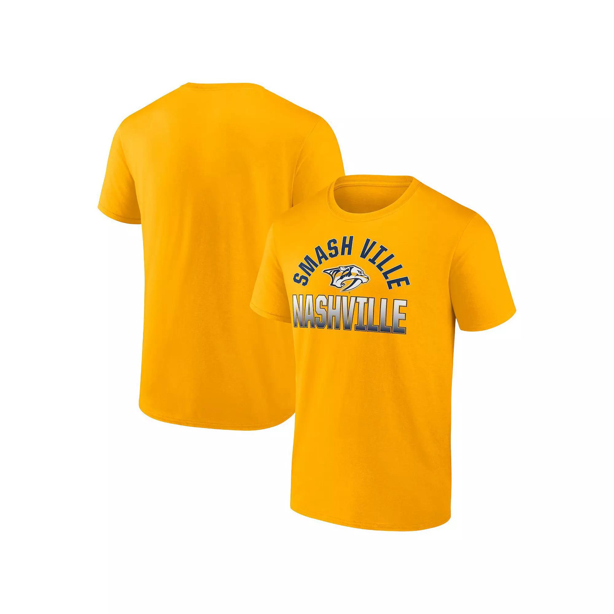 Men's Fanatics Gold Nashville Predators Open Net T-Shirt, Size: XL, Pdt Gold Product Image