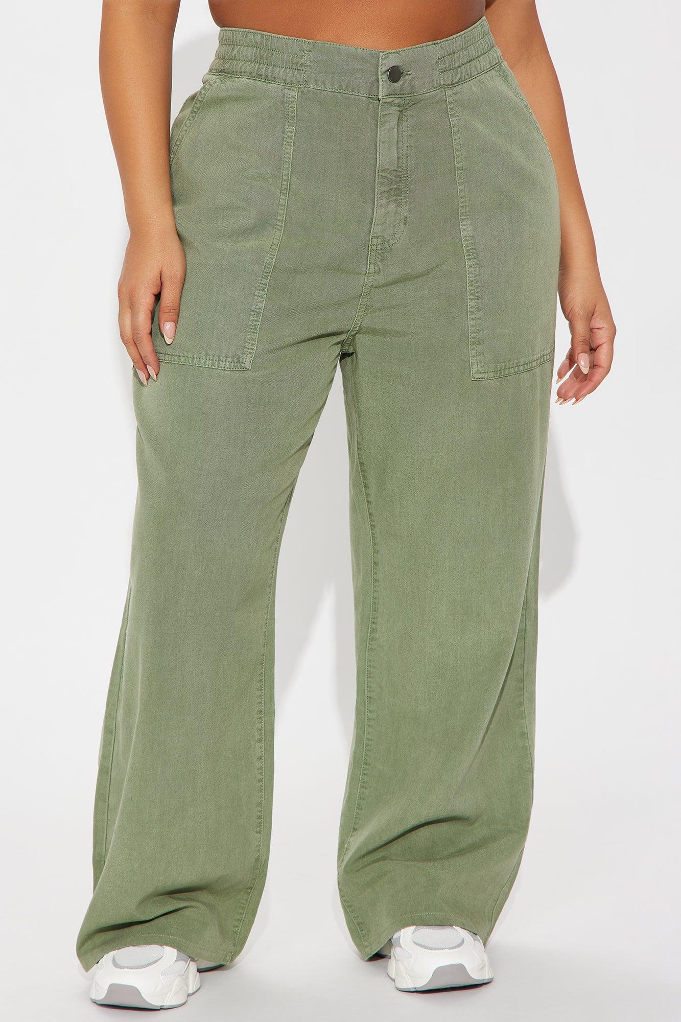 Daphne Cuffed Pant - Olive Female Product Image