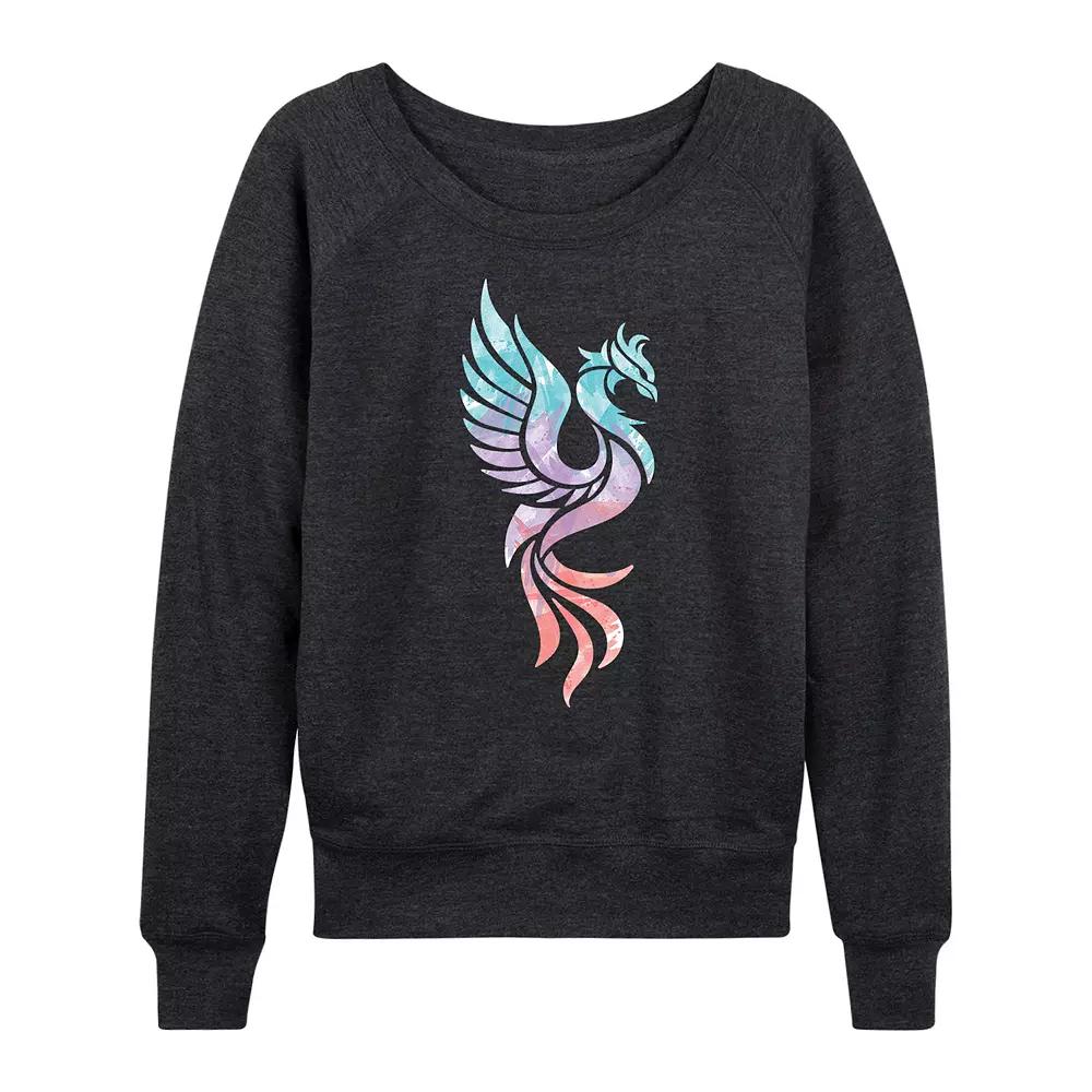 Women's Watercolor Phoenix French Terry Long Sleeve Tee,  Product Image
