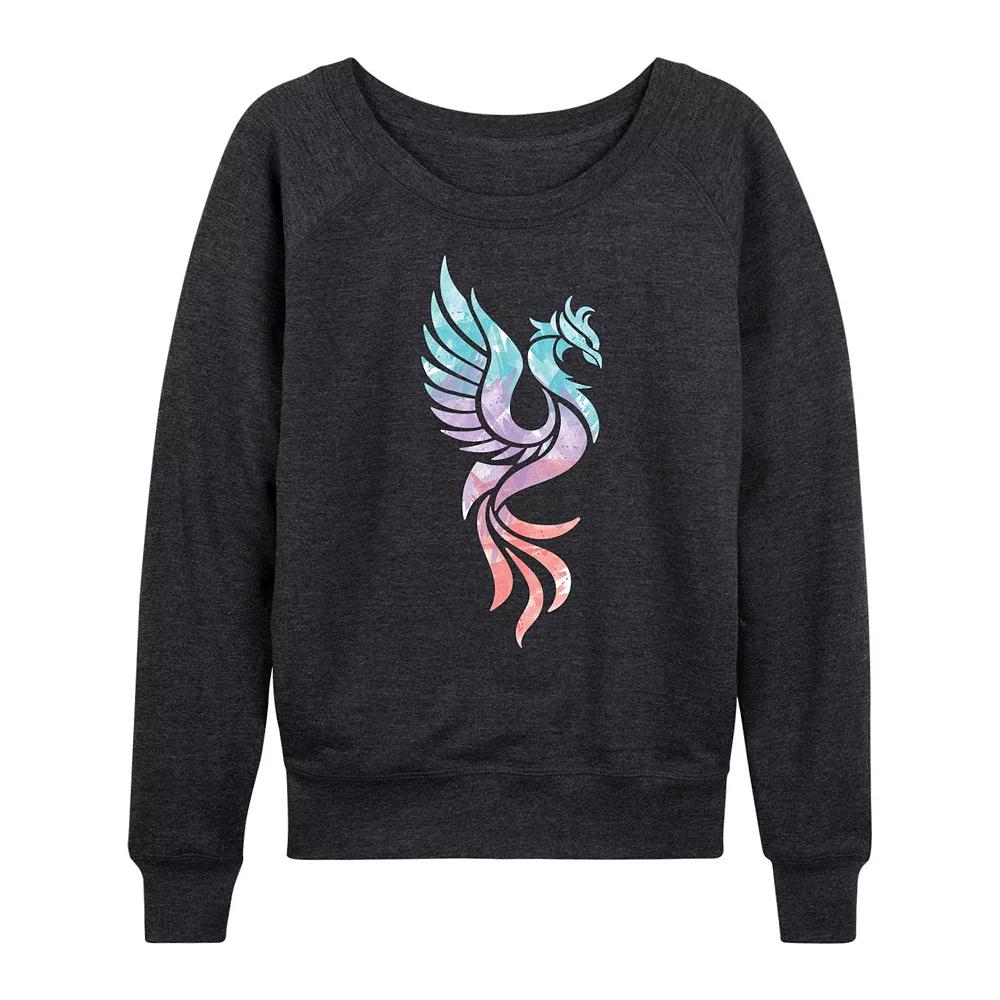 Women's Watercolor Phoenix French Terry Long Sleeve Tee,  Product Image