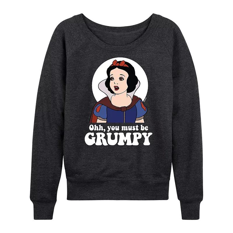 Disney's Snow White and the Seven Dwarfs Women's Grumpy French Terry Long Sleeve Tee, Girl's,  Product Image