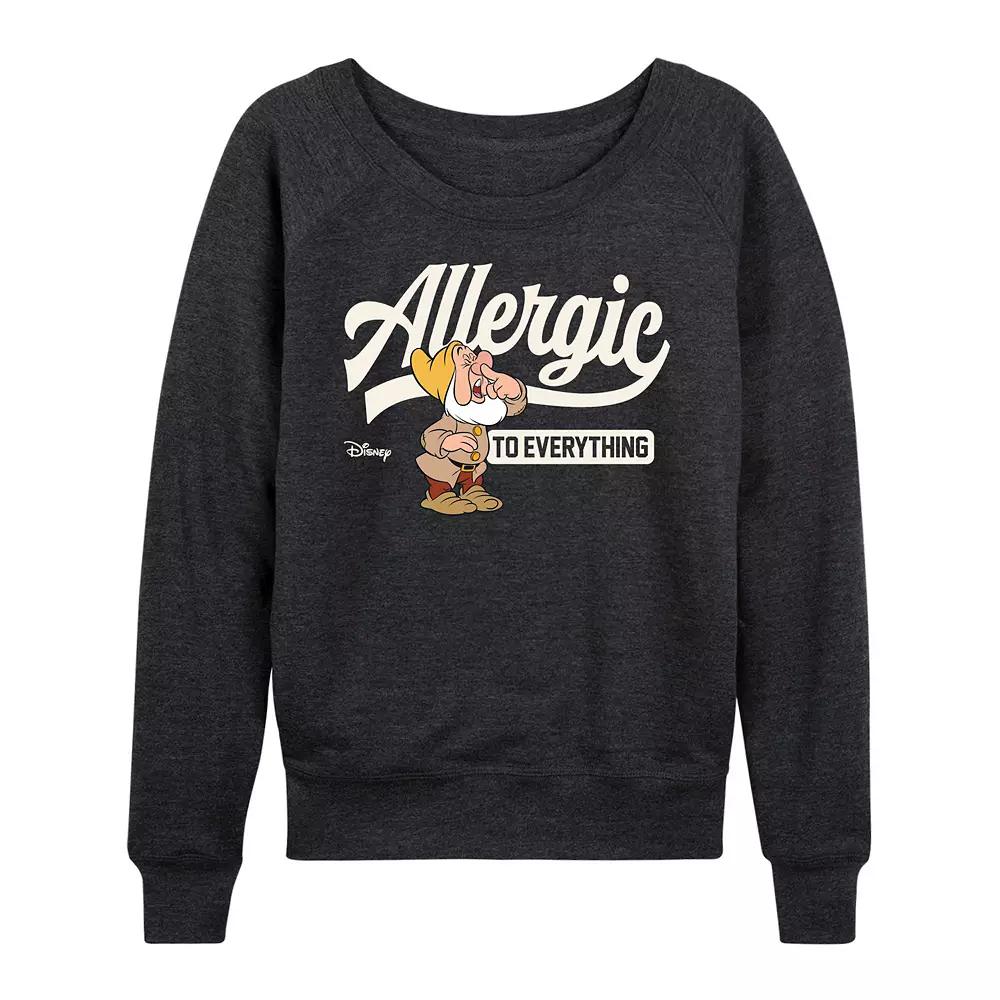 Disney's Snow White and the Seven Dwarfs Sneezy Women's French Terry Long Sleeve Tee, Girl's,  Product Image