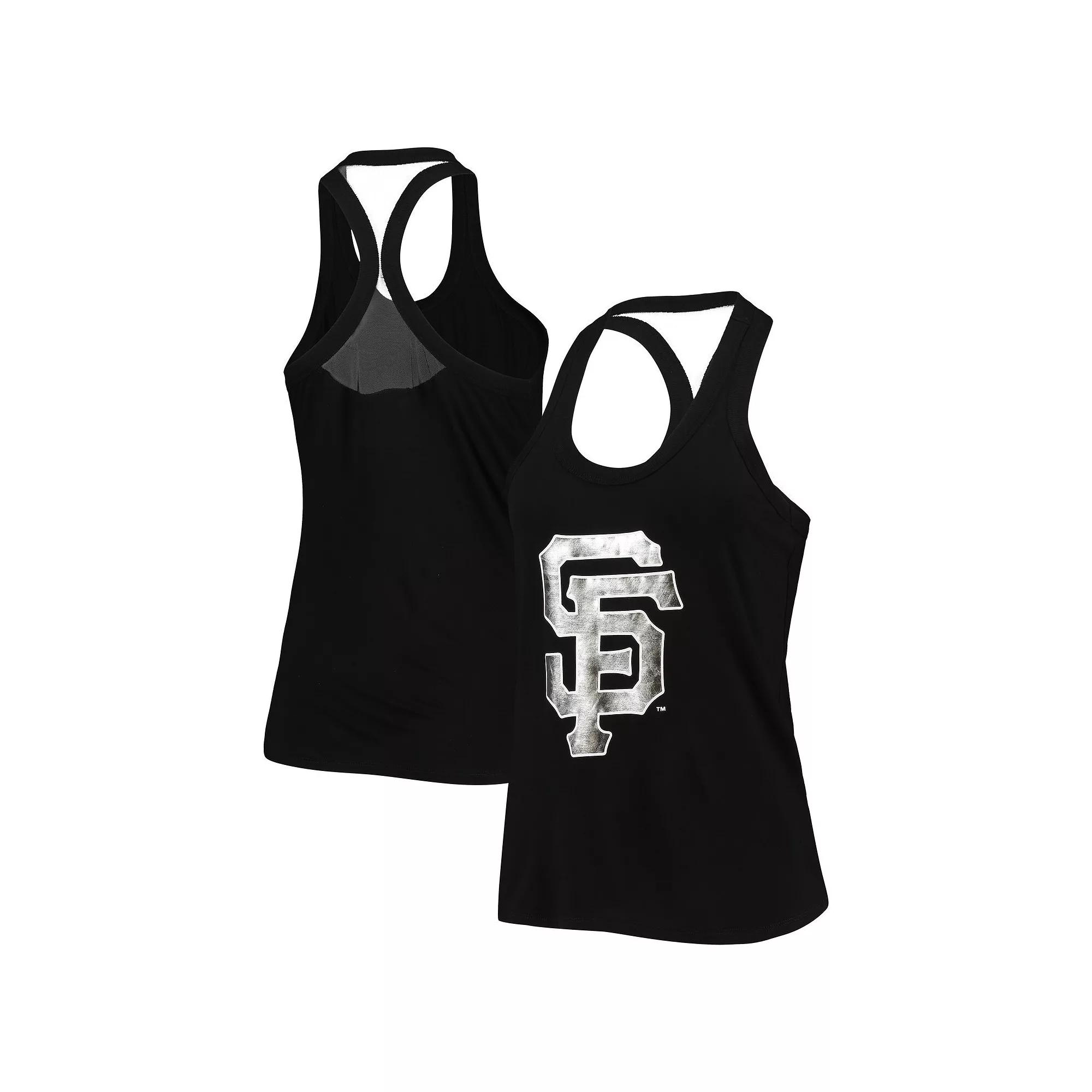 Women's The Wild Collective Black San Francisco Giants Tonal Athleisure Racerback Tank Top, Size: XS Product Image