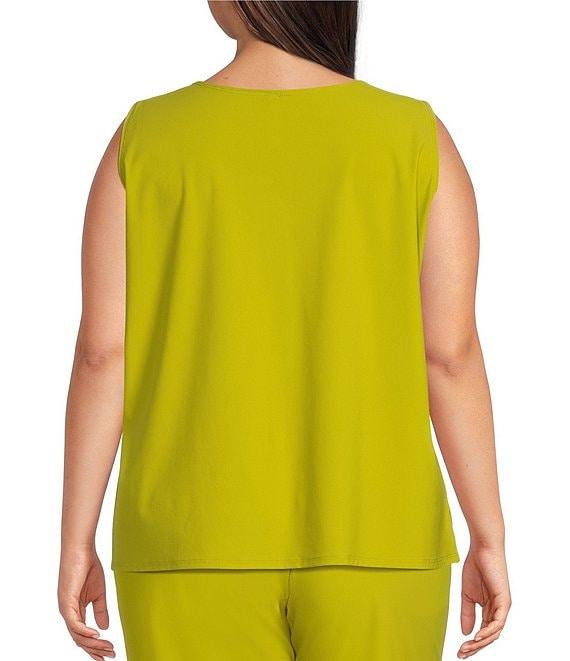 IC Collection Plus Prada Knit Scoop Neck Sleeveless Tank Product Image