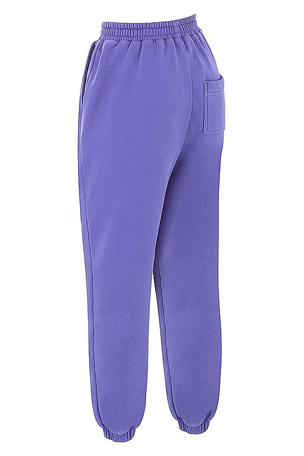 Sky  purple fleece back jogging trousers - sale Product Image