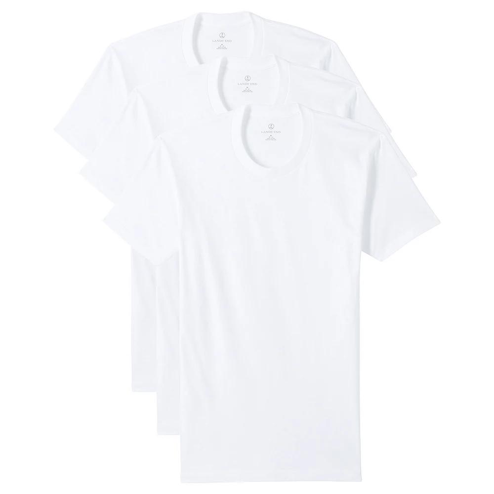 Big & Tall Lands' End Crew Neck Premium Cotton Tee - 3 Pack, Men's,  Product Image