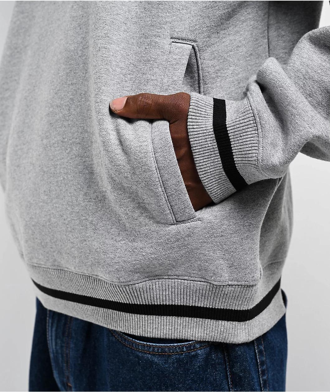 Empyre Grad Quarter Zip Grey Sweatshirt Product Image