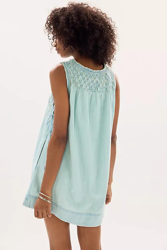 Maisie Smocked Denim Mini Dress Product Image