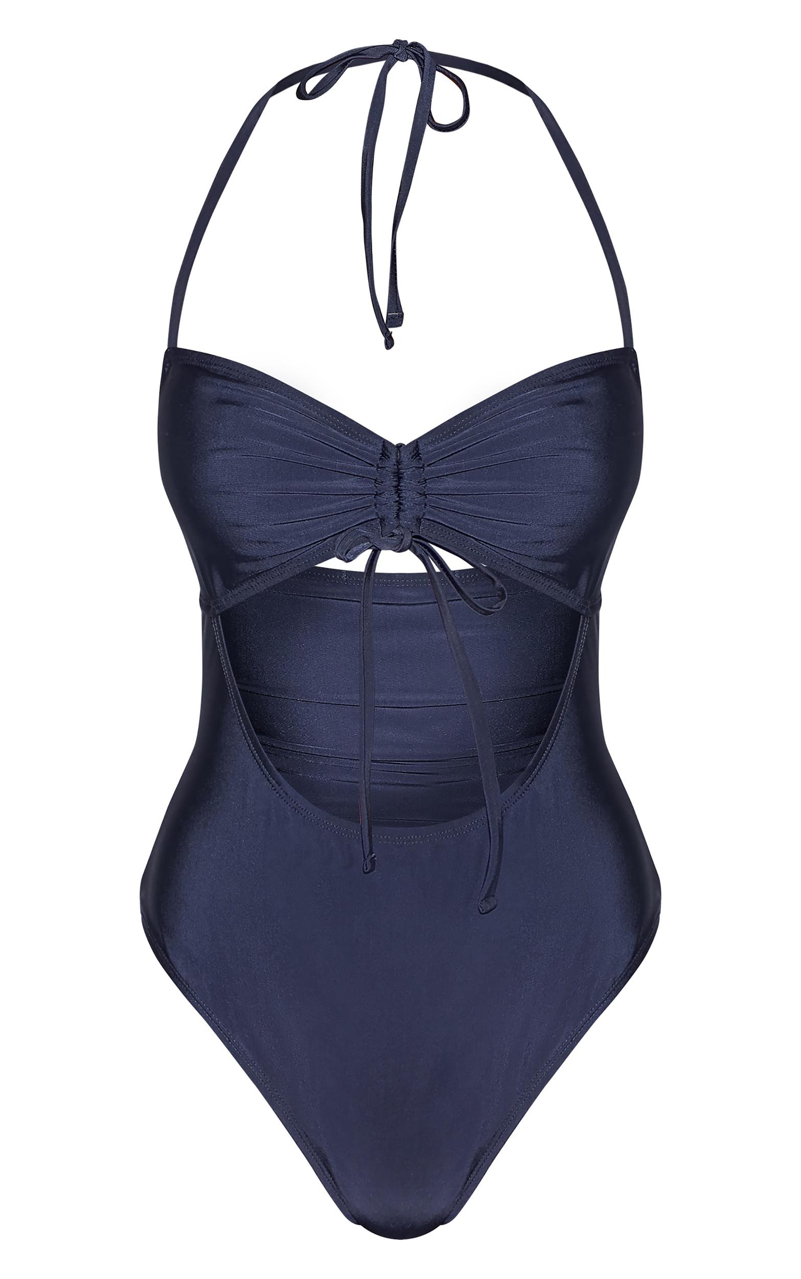 Navy Blue Cut Out Swimsuit Product Image