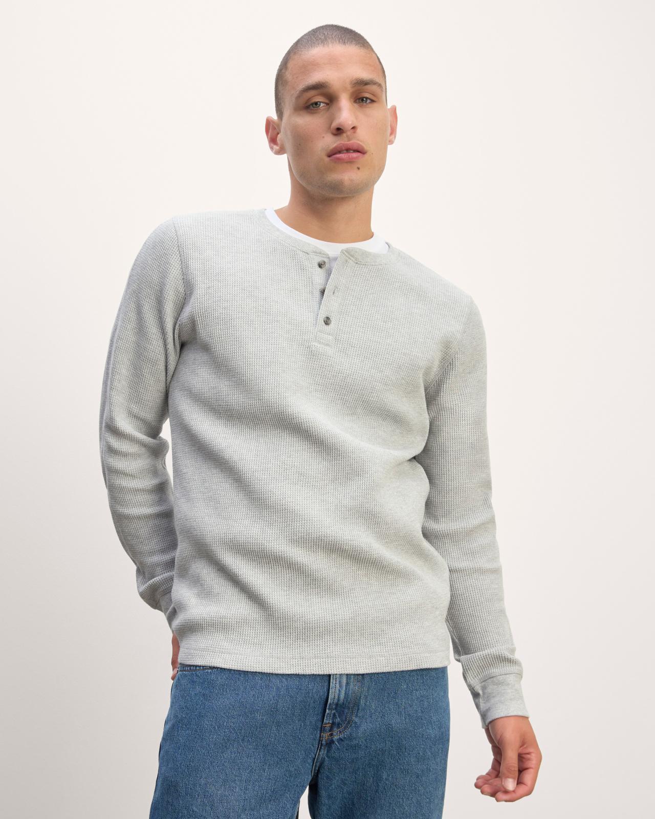 The Waffle Long-Sleeve Henley Product Image