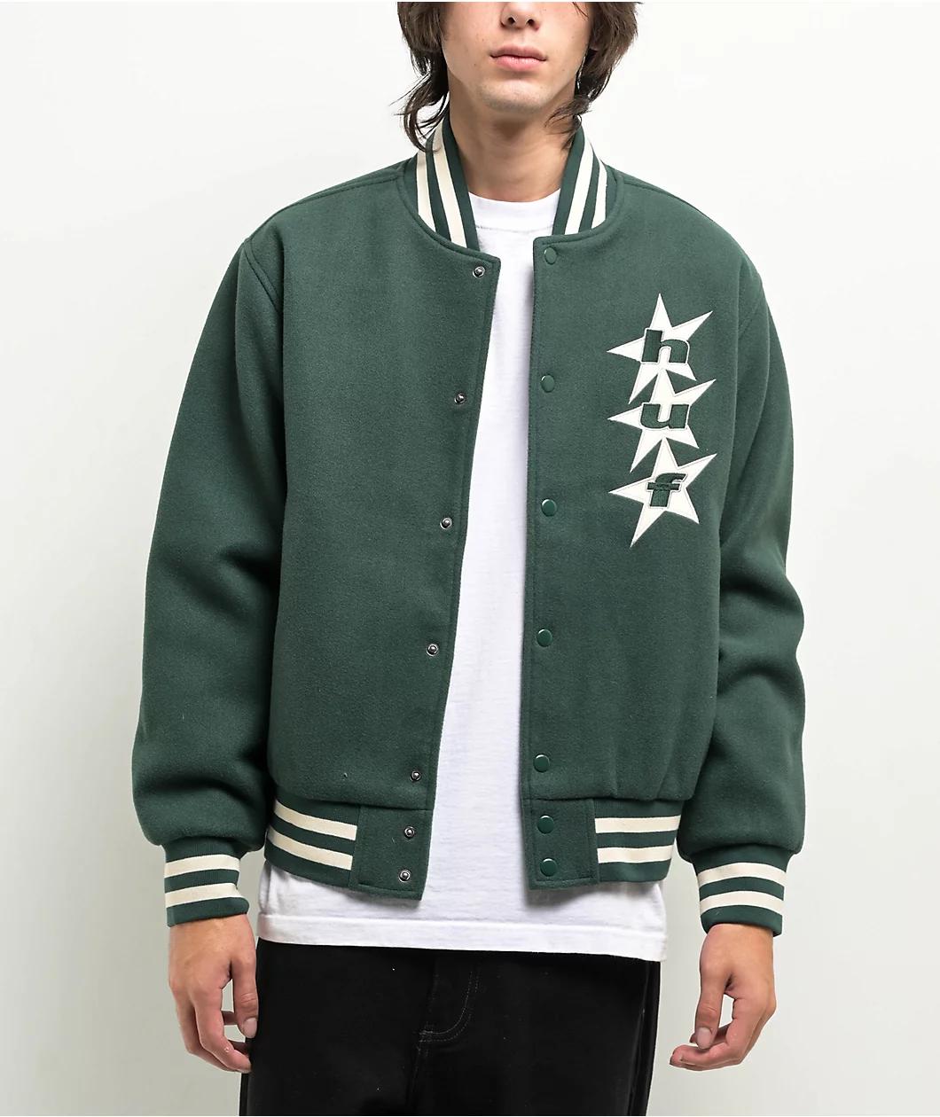 HUF All Star Green Varsity Jacket Product Image