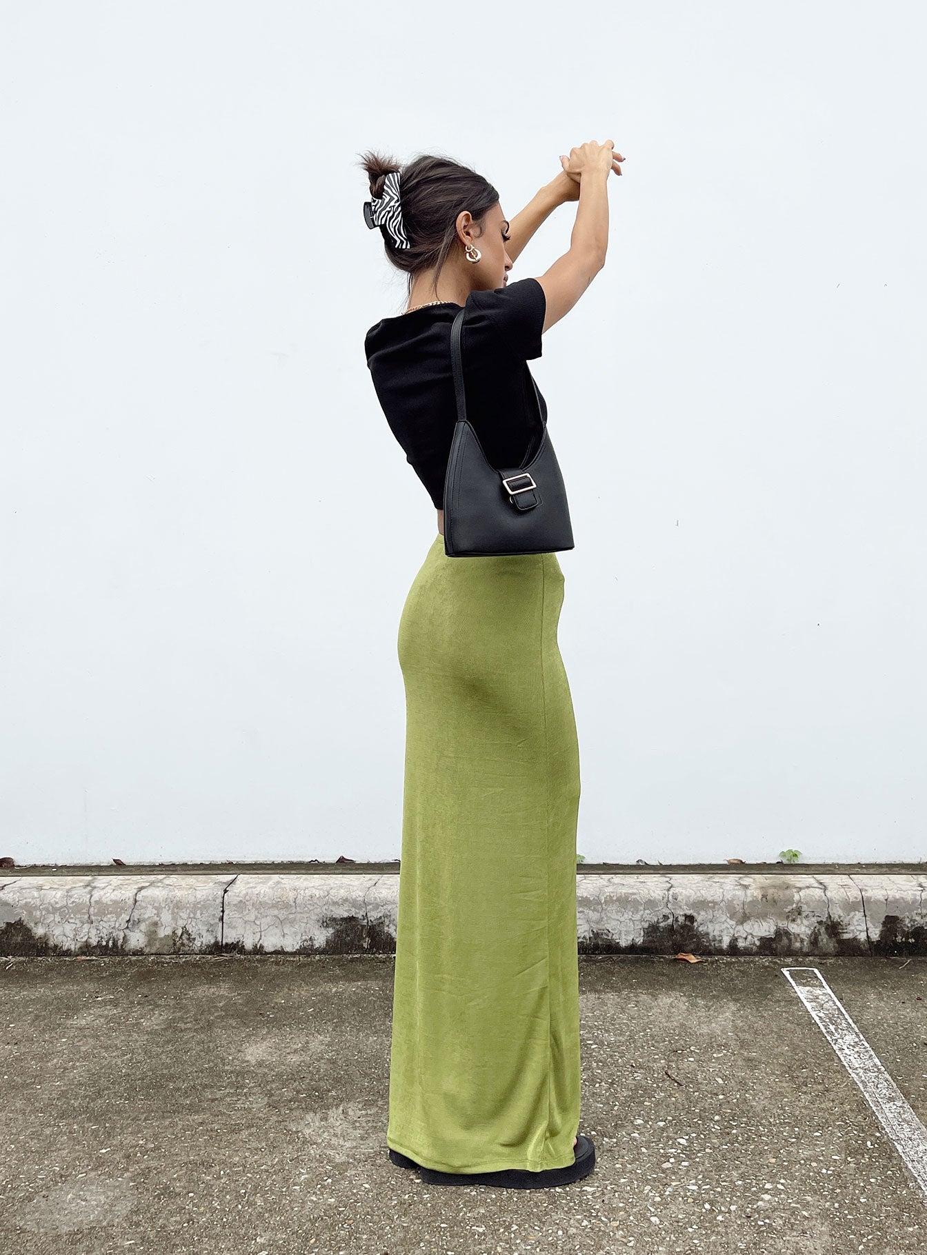 Harriette Maxi Skirt Green Lower Impact Product Image