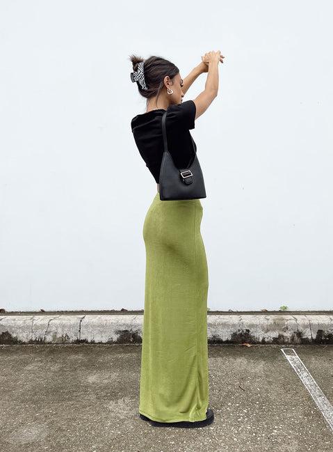 Harriette Maxi Skirt Green Lower Impact Product Image