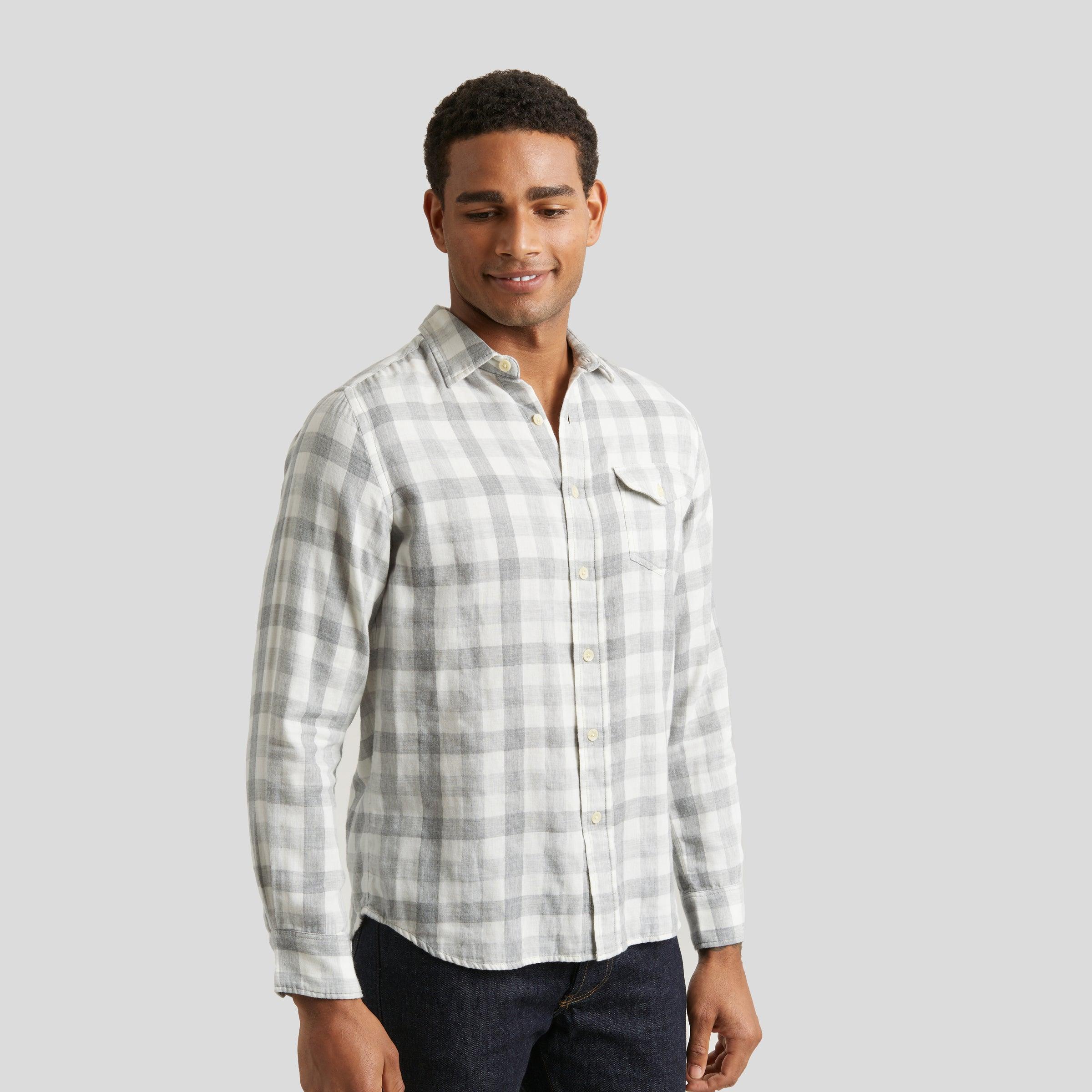 Durham Double Cloth Shirt - Heather Gray Gingham Product Image