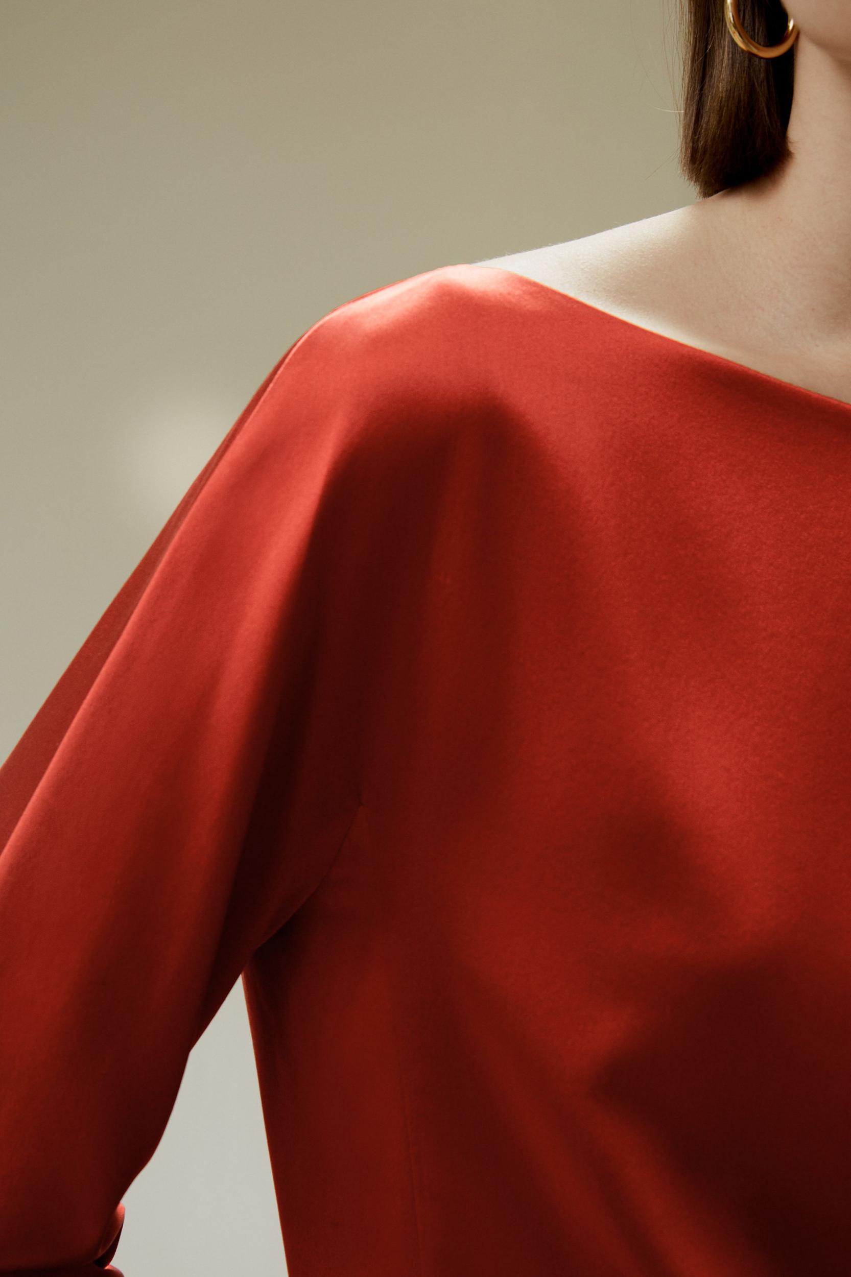 Minimalist Shiny Silk Top Product Image