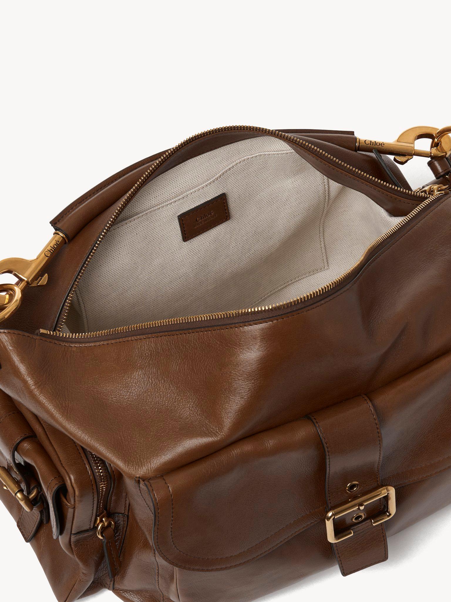 Large Camera bag in shiny leather Product Image