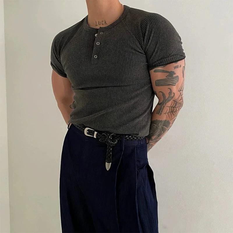 RT No. 19011 SLIM HERNY COLLAR SHORT SLEEVE Product Image