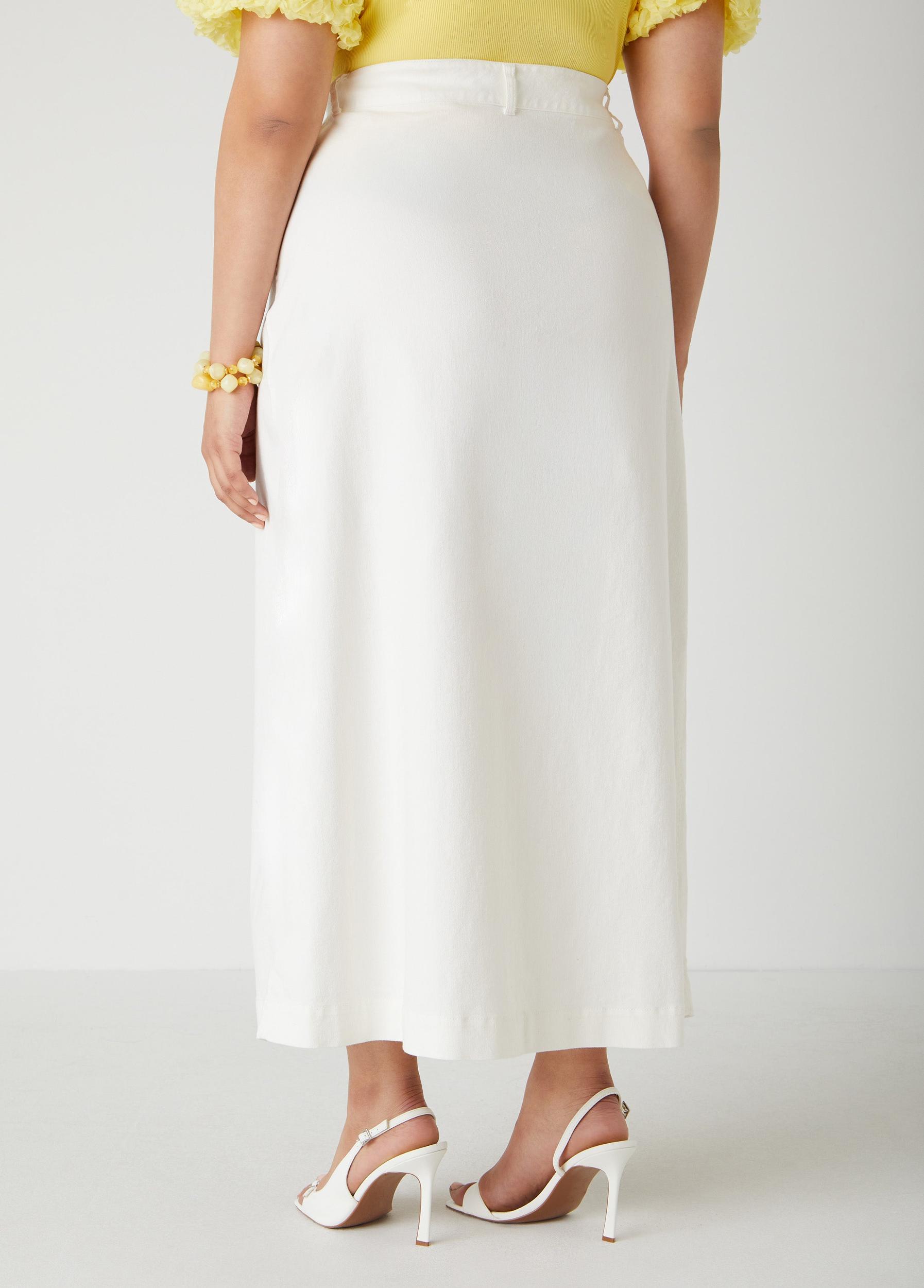 Denim Cargo Maxi Skirt Product Image