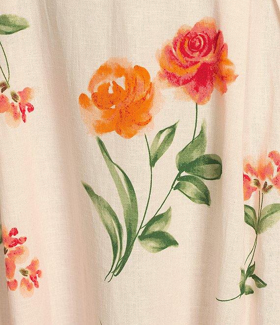 GB Floral Print Grosgrain Tie Maxi Dress Product Image