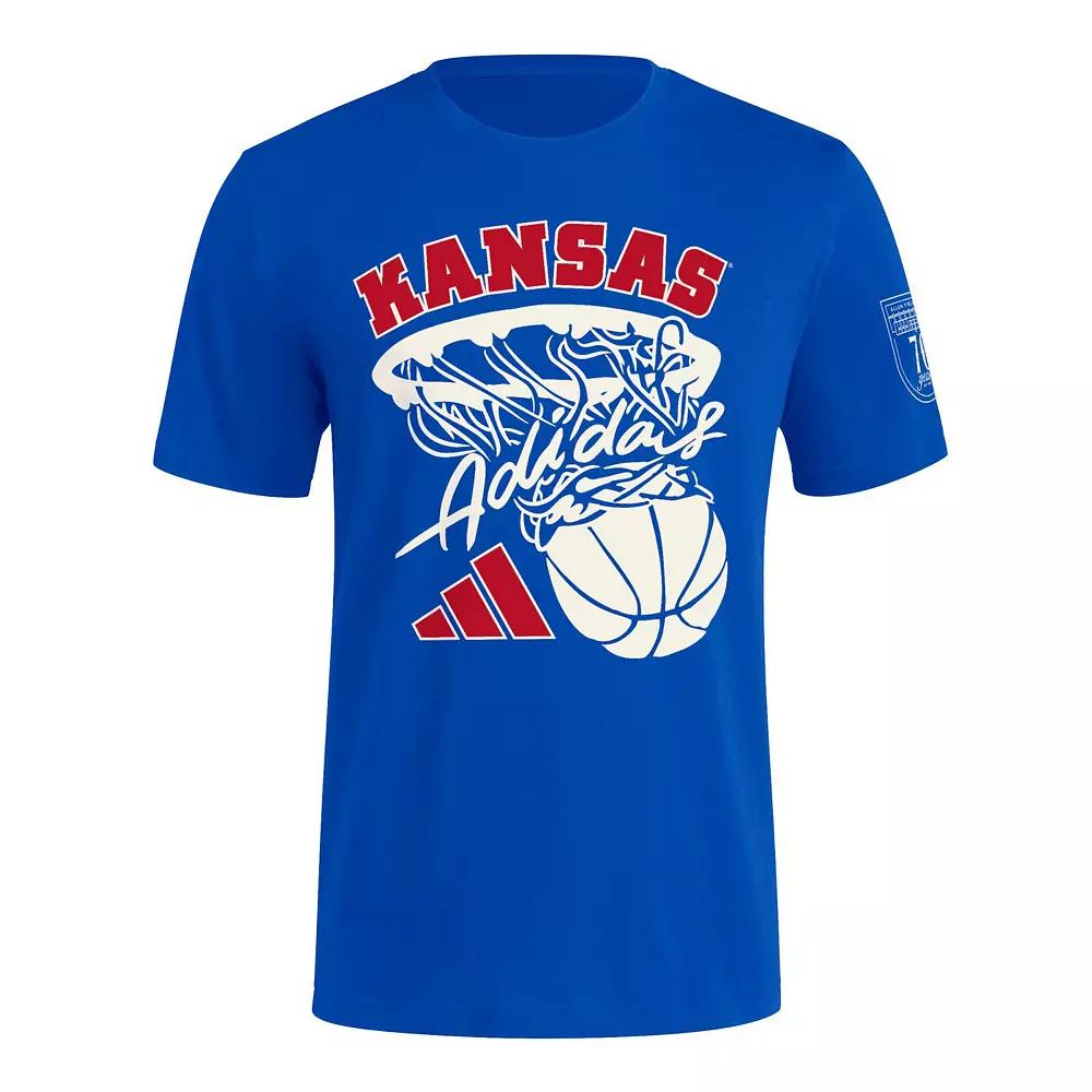 Men's adidas Royal Kansas Jayhawks 70th Anniversary Basketball T-Shirt,  Product Image