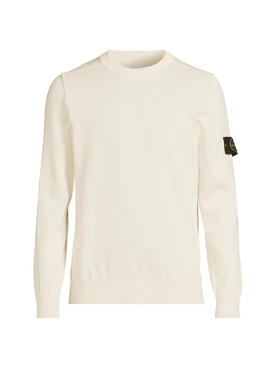 Mens Embroidered Logo Cotton Crewneck Sweater Product Image