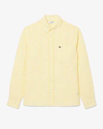 Regular Fit Striped Linen Shirt Product Image